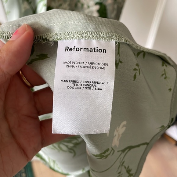 Reformation Frankie Silk Maxi Dress Tea Garden Floral Print Anthropologie - Picture 4 of 6